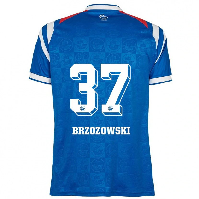 Danxen Mujer Camiseta Milosz Brzozowski #37 Azul Blanco Rojo 1ª Equipación 2025/26 La Camisa México