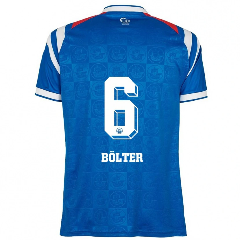 Danxen Mujer Camiseta Marc Bölter #6 Azul Blanco Rojo 1ª Equipación 2025/26 La Camisa México