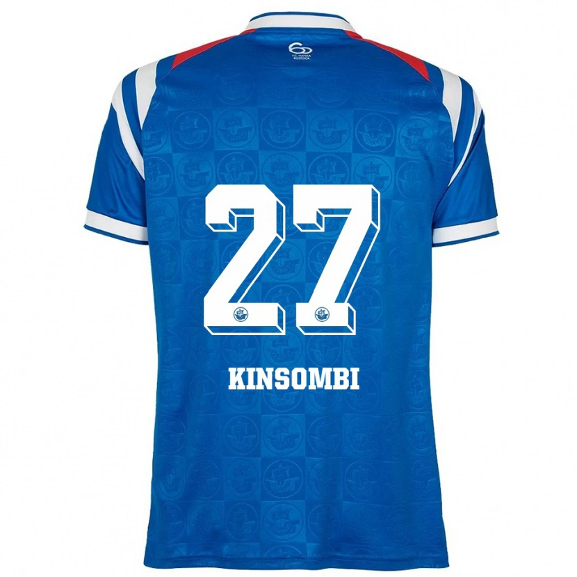 Danxen Mujer Camiseta Christian Kinsombi #27 Azul Blanco Rojo 1ª Equipación 2025/26 La Camisa México
