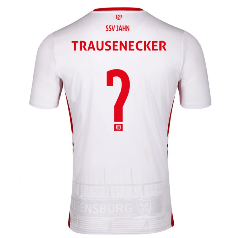 Danxen Mujer Camiseta Bastian Trausenecker #0 Blanco Rojo 1ª Equipación 2025/26 La Camisa México