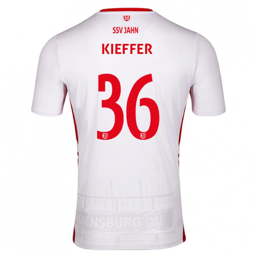 Danxen Mujer Camiseta Ben Kieffer #36 Blanco Rojo 1ª Equipación 2025/26 La Camisa México