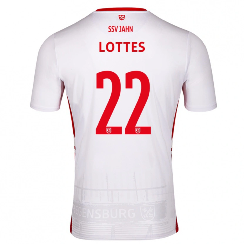 Danxen Mujer Camiseta Benjamin Lottes #22 Blanco Rojo 1ª Equipación 2025/26 La Camisa México