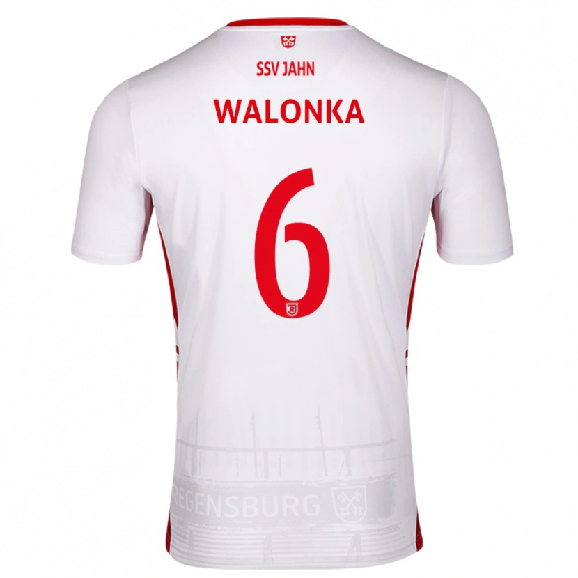 Danxen Mujer Camiseta Luca Walonka #6 Blanco Rojo 1ª Equipación 2025/26 La Camisa México