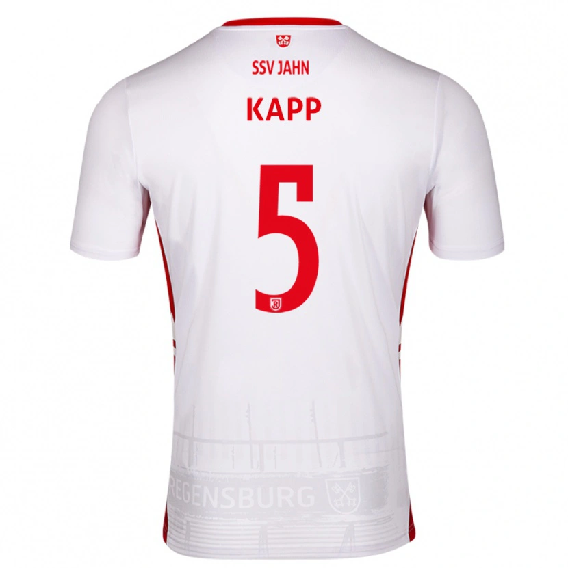 Danxen Mujer Camiseta Maximilian Kapp #5 Blanco Rojo 1ª Equipación 2025/26 La Camisa México