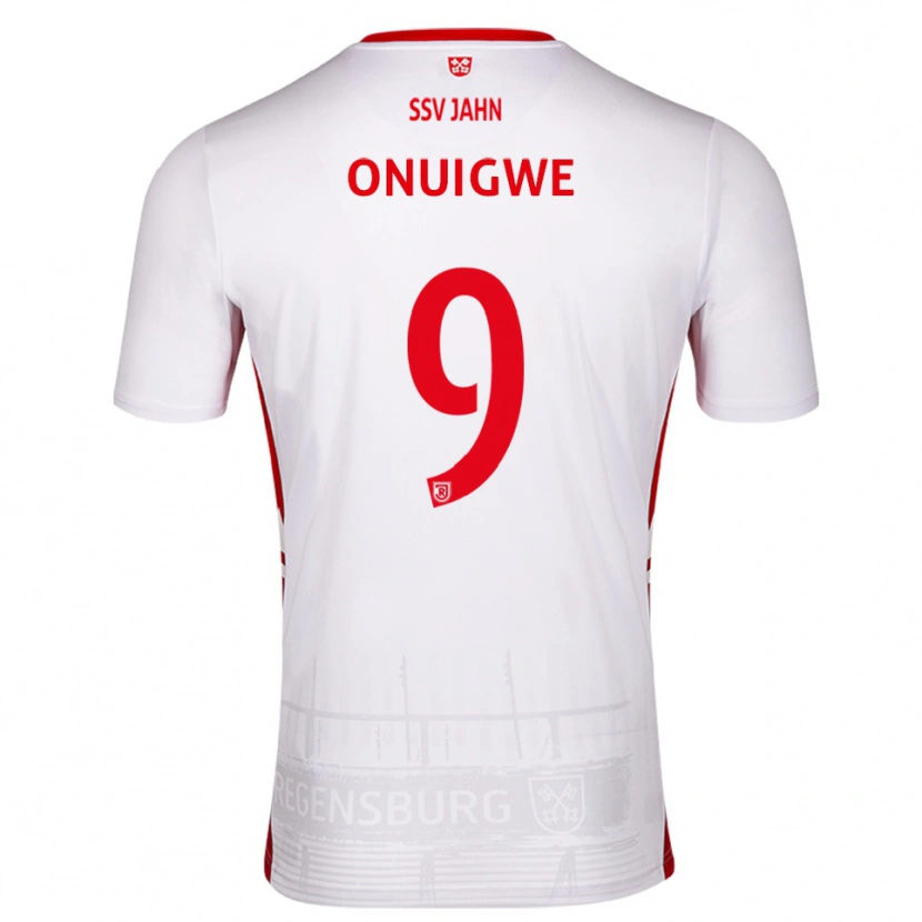 Danxen Mujer Camiseta Kelvin Onuigwe #9 Blanco Rojo 1ª Equipación 2025/26 La Camisa México