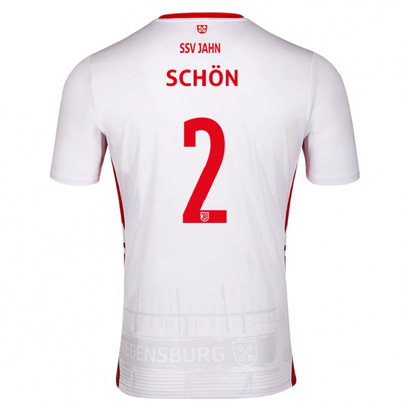 Danxen Mujer Camiseta Lenny Schön #2 Blanco Rojo 1ª Equipación 2025/26 La Camisa México