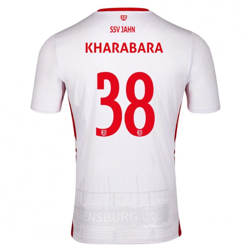 Danxen Mujer Camiseta Volodymyr Kharabara #38 Blanco Rojo 1ª Equipación 2025/26 La Camisa México