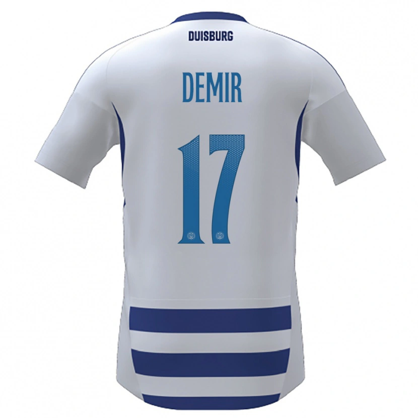 Danxen Mujer Camiseta Yagmur Demir #17 Blanco Azul 1ª Equipación 2025/26 La Camisa México