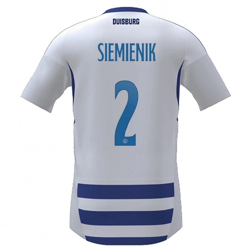 Danxen Mujer Camiseta Fabian Siemienik #2 Blanco Azul 1ª Equipación 2025/26 La Camisa México