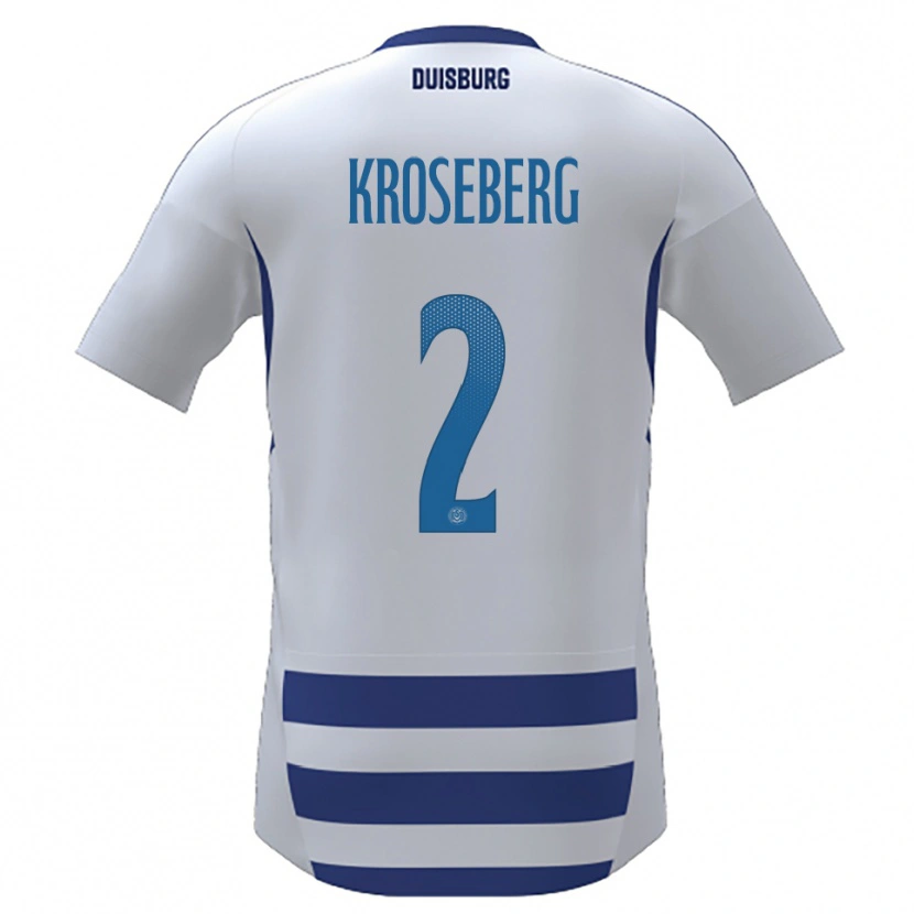 Danxen Mujer Camiseta Jana Kroseberg #2 Blanco Azul 1ª Equipación 2025/26 La Camisa México