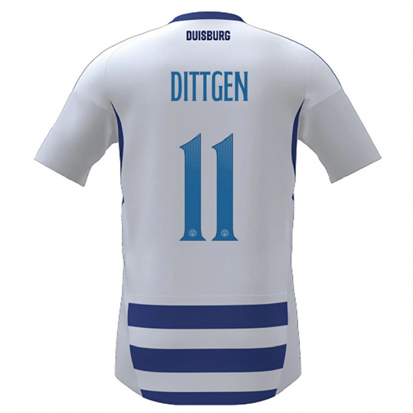 Danxen Mujer Camiseta Maximilian Dittgen #11 Blanco Azul 1ª Equipación 2025/26 La Camisa México