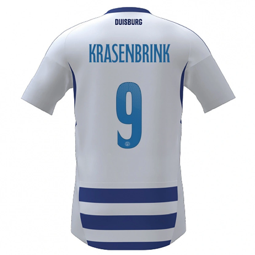 Danxen Mujer Camiseta Hannes Krasenbrink #9 Blanco Azul 1ª Equipación 2025/26 La Camisa México