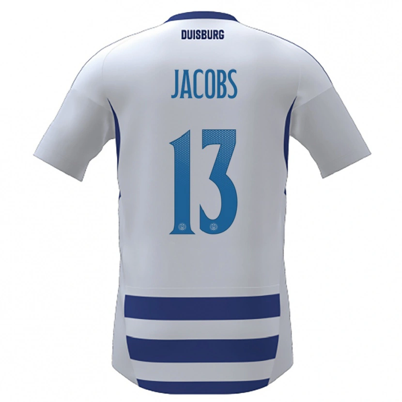 Danxen Mujer Camiseta Jol Jacobs #13 Blanco Azul 1ª Equipación 2025/26 La Camisa México