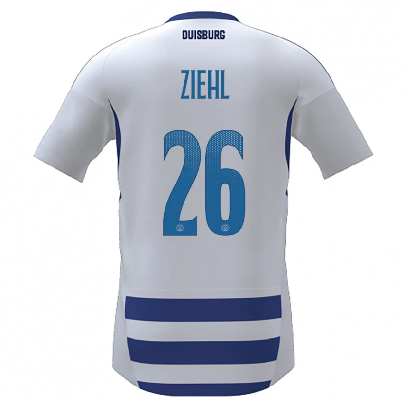Danxen Mujer Camiseta Nelly Ziehl #26 Blanco Azul 1ª Equipación 2025/26 La Camisa México