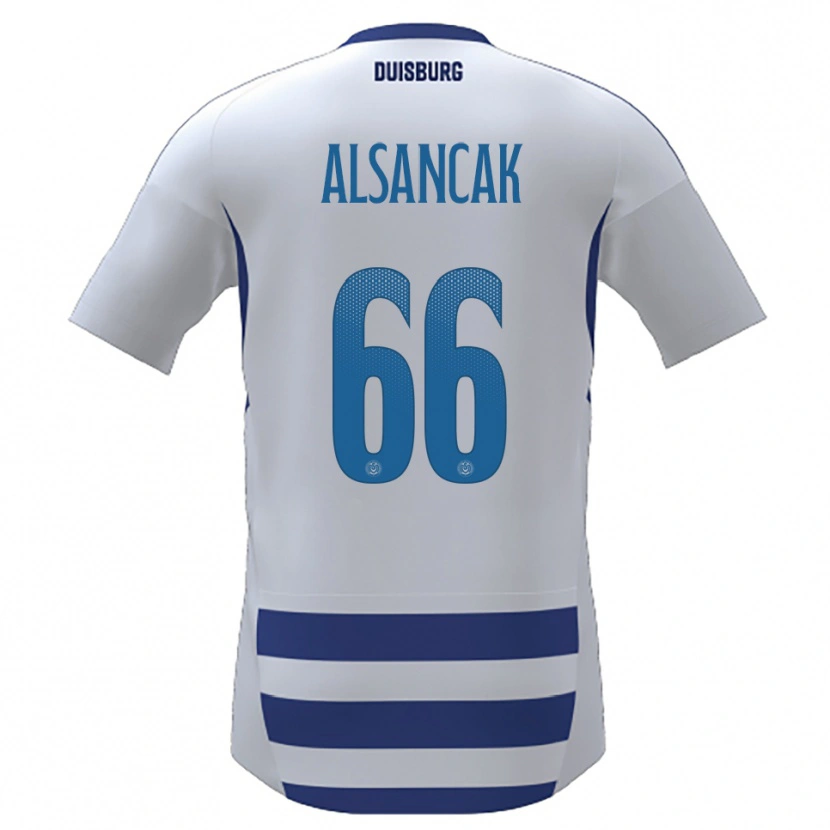 Danxen Mujer Camiseta Duygu Alsancak #66 Blanco Azul 1ª Equipación 2025/26 La Camisa México