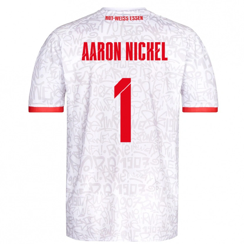 Danxen Mujer Camiseta Arvit Aaron Nickel #1 Blanco Rojo 1ª Equipación 2025/26 La Camisa México