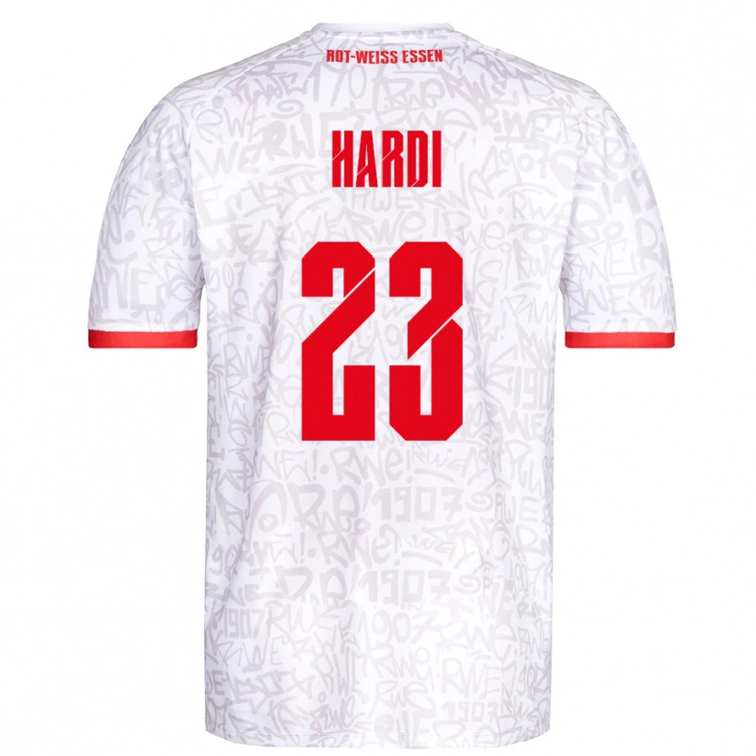 Danxen Mujer Camiseta Dominik Hardi #23 Blanco Rojo 1ª Equipación 2025/26 La Camisa México