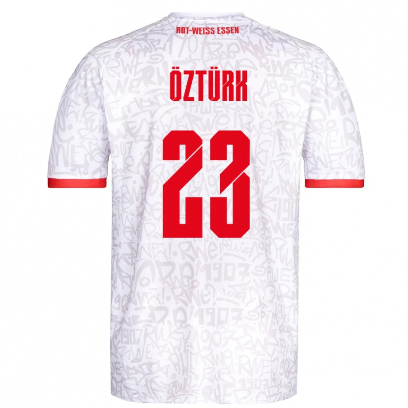 Danxen Mujer Camiseta Efehan Öztürk #23 Blanco Rojo 1ª Equipación 2025/26 La Camisa México