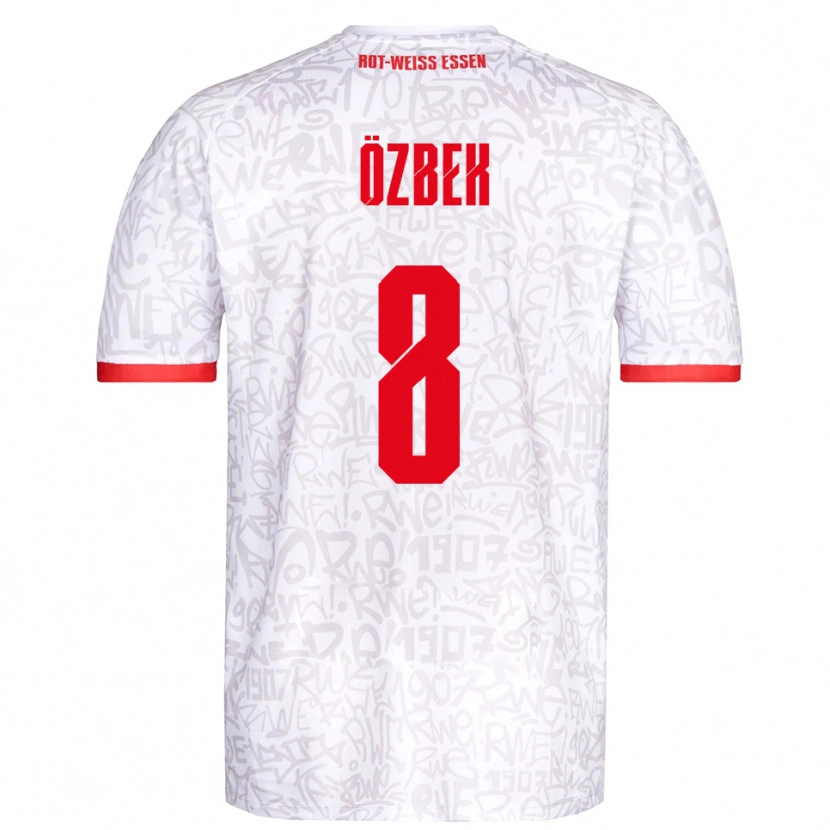 Danxen Mujer Camiseta Boran Özbek #8 Blanco Rojo 1ª Equipación 2025/26 La Camisa México