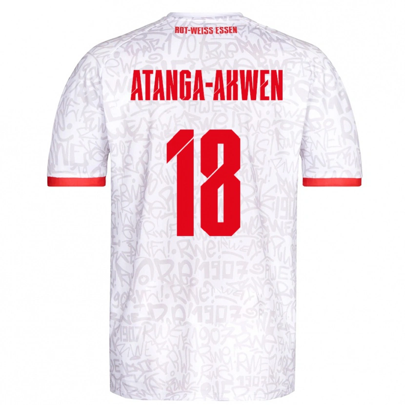 Danxen Mujer Camiseta Randy-Tamufor Atanga-Akwen #18 Blanco Rojo 1ª Equipación 2025/26 La Camisa México
