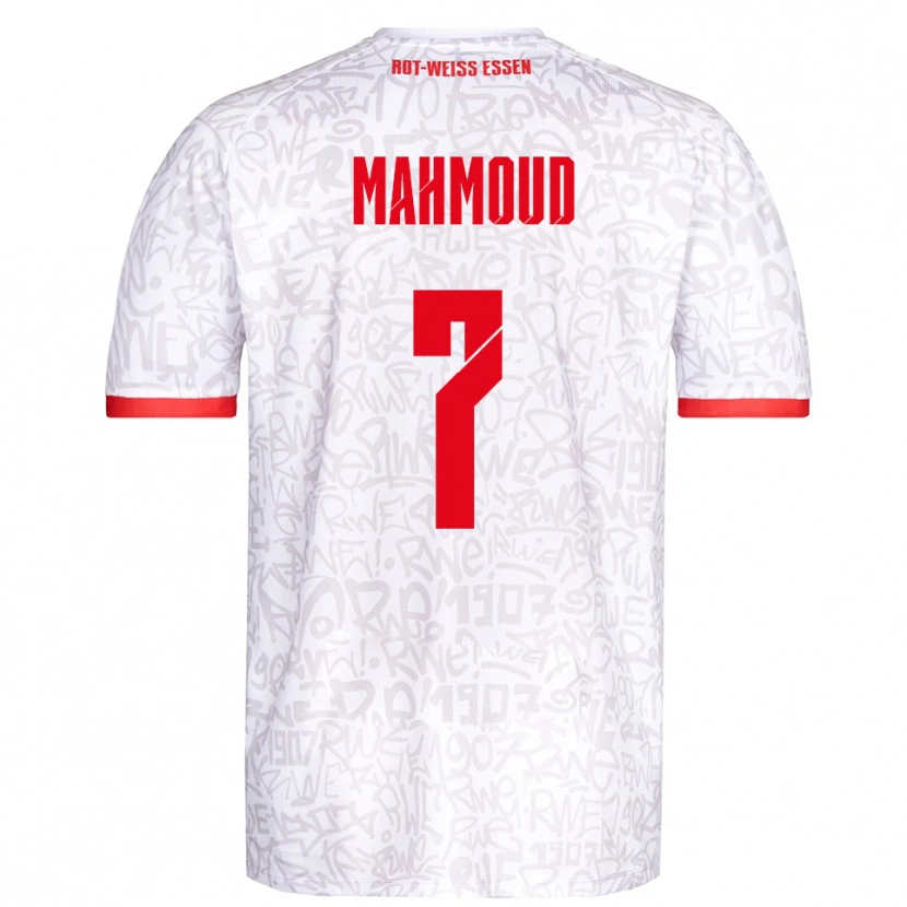 Danxen Mujer Camiseta Bakir Mahmoud #7 Blanco Rojo 1ª Equipación 2025/26 La Camisa México