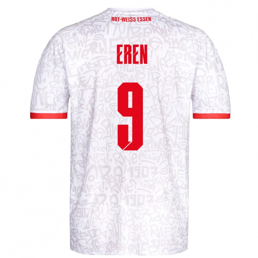 Danxen Mujer Camiseta Baran Eren #9 Blanco Rojo 1ª Equipación 2025/26 La Camisa México
