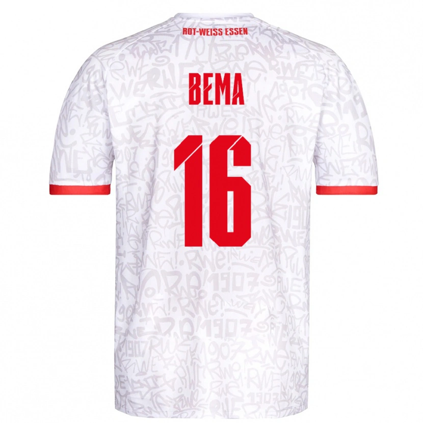Danxen Mujer Camiseta Joel Bema #16 Blanco Rojo 1ª Equipación 2025/26 La Camisa México