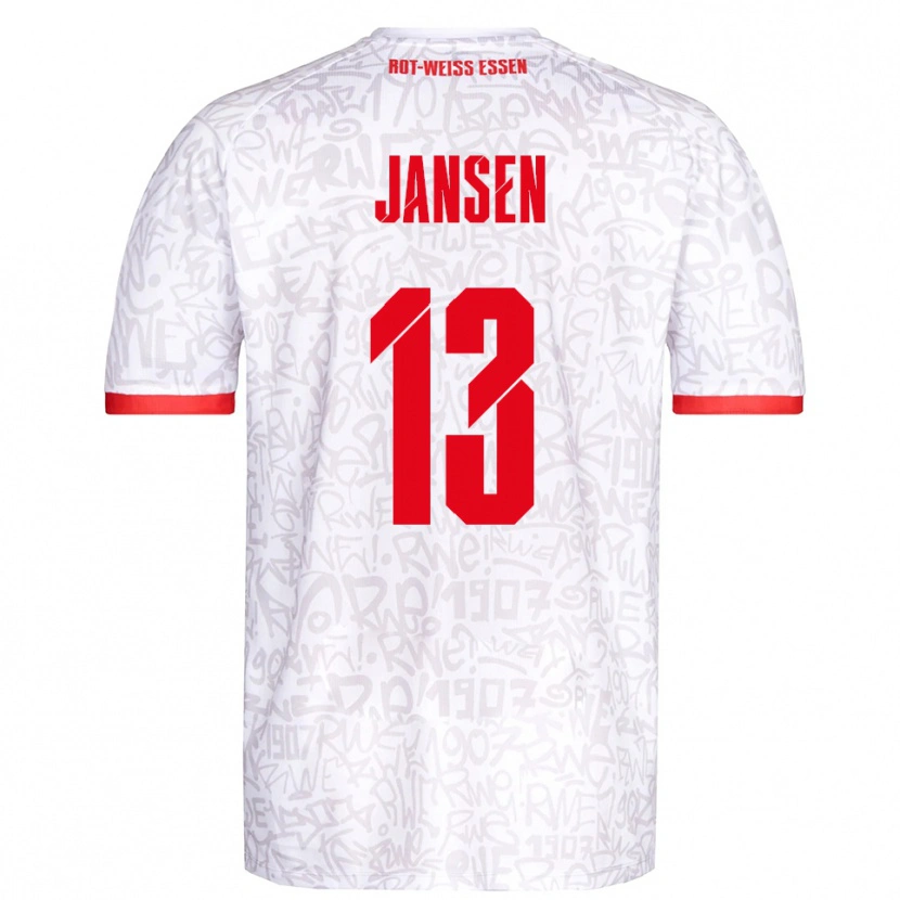 Danxen Mujer Camiseta Joshua Jansen #13 Blanco Rojo 1ª Equipación 2025/26 La Camisa México