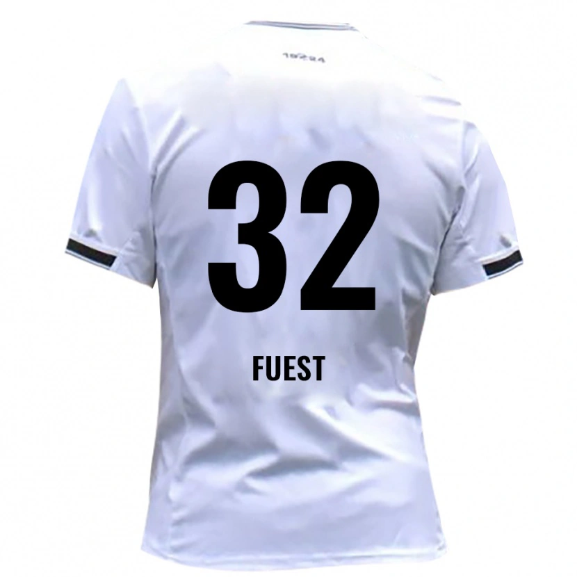 Danxen Mujer Camiseta Julian Fuest #32 Blanco Rojo 1ª Equipación 2025/26 La Camisa México