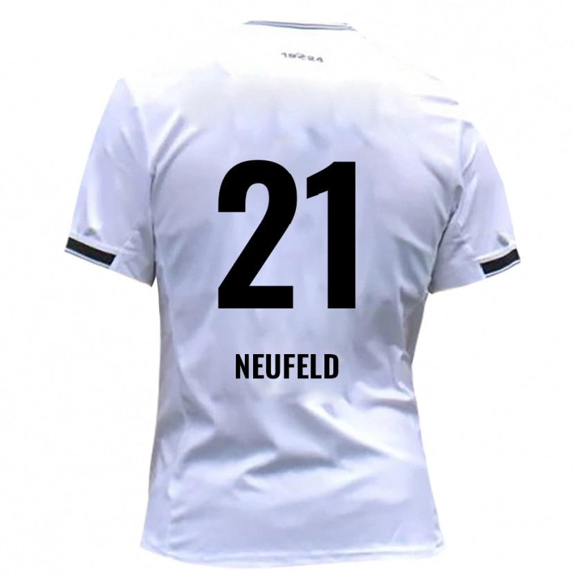 Danxen Mujer Camiseta Simon Neufeld #21 Blanco Rojo 1ª Equipación 2025/26 La Camisa México