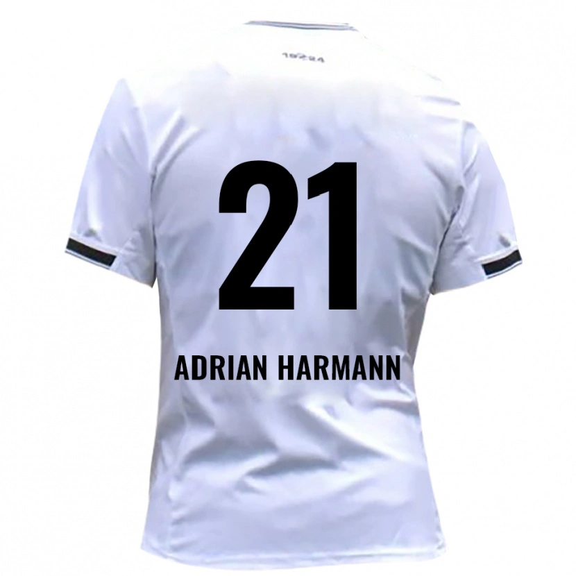 Danxen Mujer Camiseta Manuel Adrian Harmann #21 Blanco Rojo 1ª Equipación 2025/26 La Camisa México
