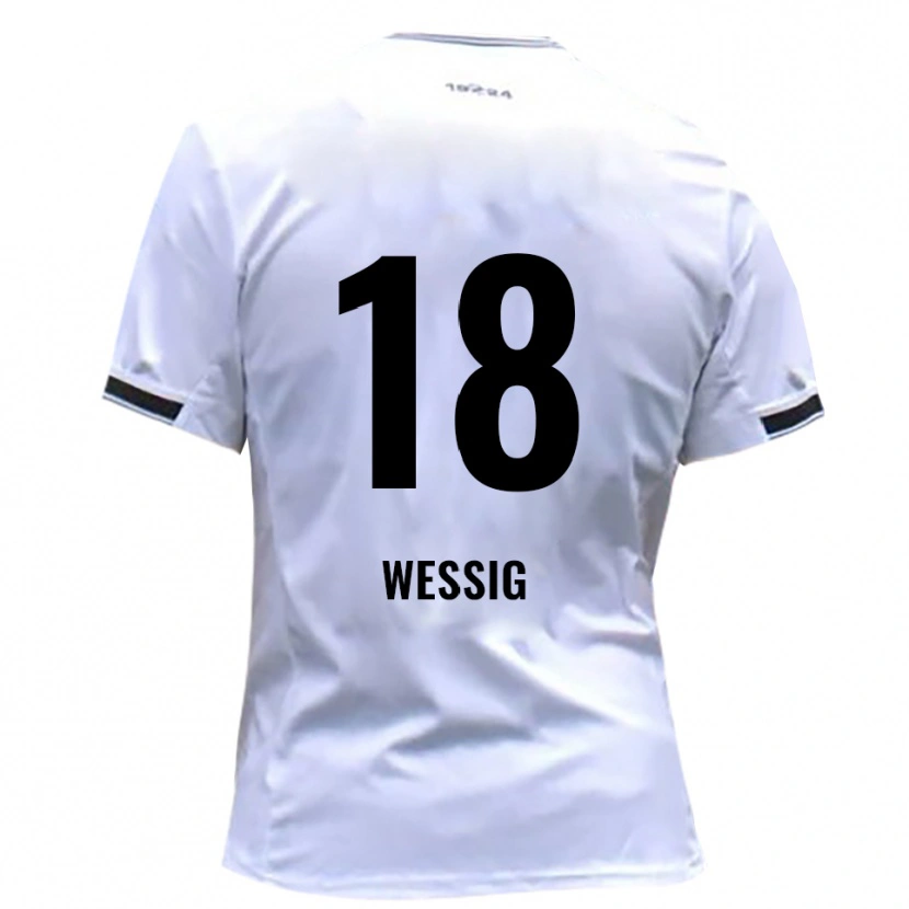 Danxen Mujer Camiseta Fabian Wessig #18 Blanco Rojo 1ª Equipación 2025/26 La Camisa México