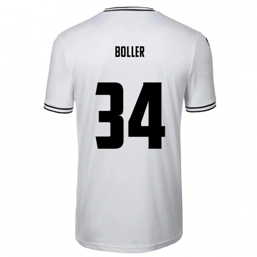 Danxen Mujer Camiseta Jan Boller #34 Blanco Negro 1ª Equipación 2025/26 La Camisa México