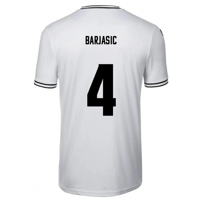 Danxen Mujer Camiseta Nikola Barjasic #4 Blanco Negro 1ª Equipación 2025/26 La Camisa México