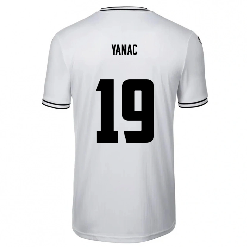 Danxen Mujer Camiseta Kaan Yanac #19 Blanco Negro 1ª Equipación 2025/26 La Camisa México