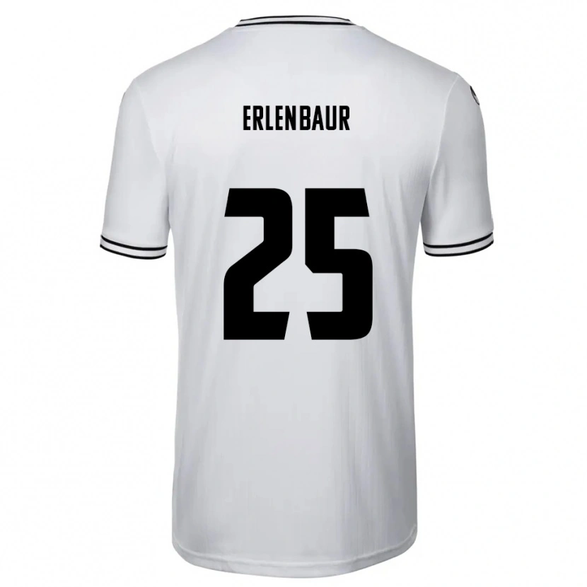Danxen Mujer Camiseta Johannes Erlenbaur #25 Blanco Negro 1ª Equipación 2025/26 La Camisa México