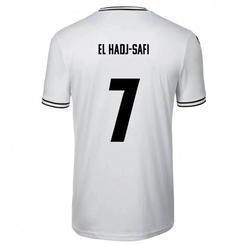 Danxen Mujer Camiseta Iljas El Hadj-Safi #7 Blanco Negro 1ª Equipación 2025/26 La Camisa México