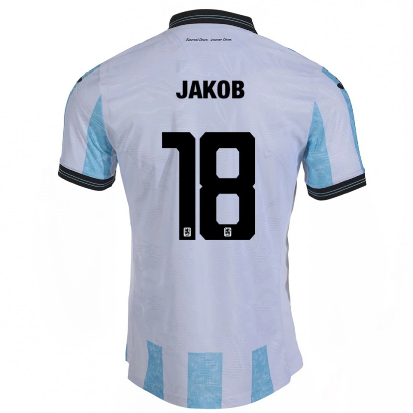 Danxen Mujer Camiseta Kilian Jakob #18 Blanco Azul Cielo 1ª Equipación 2025/26 La Camisa México