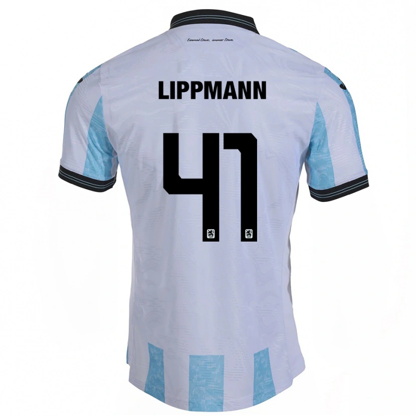 Danxen Mujer Camiseta Clemens Lippmann #41 Blanco Azul Cielo 1ª Equipación 2025/26 La Camisa México
