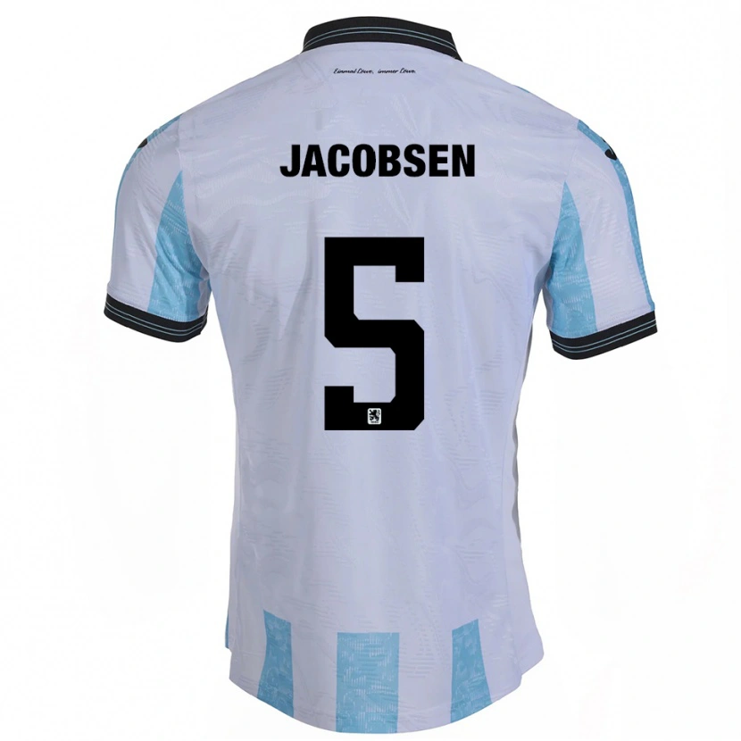 Danxen Mujer Camiseta Thore Jacobsen #5 Blanco Azul Cielo 1ª Equipación 2025/26 La Camisa México