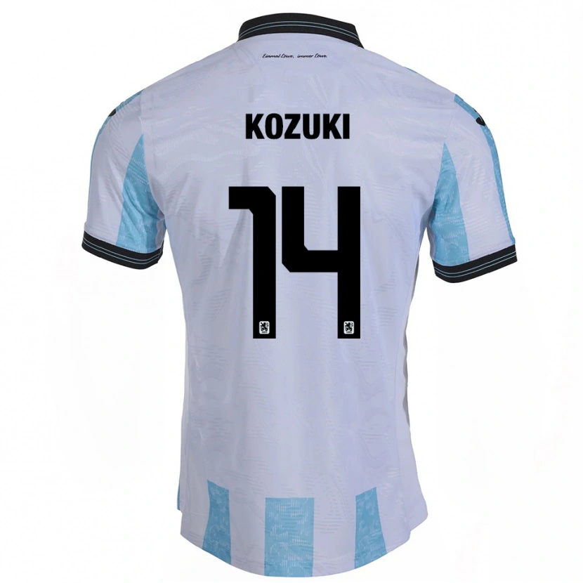 Danxen Mujer Camiseta Soichiro Kozuki #14 Blanco Azul Cielo 1ª Equipación 2025/26 La Camisa México