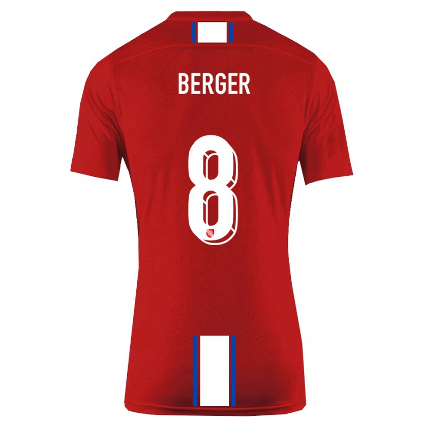 Danxen Mujer Camiseta Johann Berger #8 Rojo Blanco 1ª Equipación 2025/26 La Camisa México