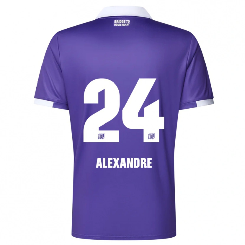 Danxen Mujer Camiseta Tyron Alexandre #24 Púrpura Blanco 1ª Equipación 2025/26 La Camisa México