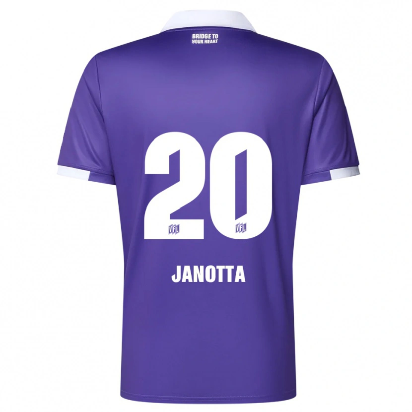 Danxen Mujer Camiseta Theo Janotta #20 Púrpura Blanco 1ª Equipación 2025/26 La Camisa México
