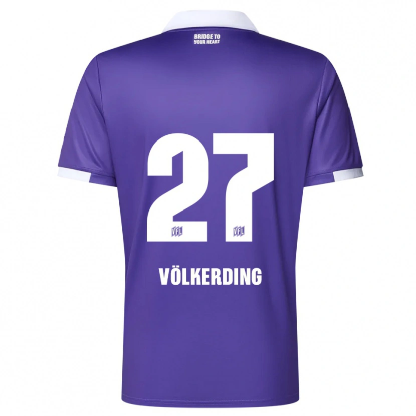 Danxen Mujer Camiseta Jakob Völkerding #27 Púrpura Blanco 1ª Equipación 2025/26 La Camisa México