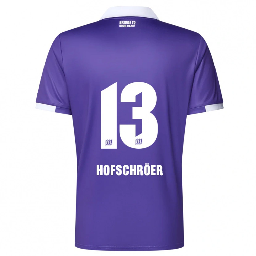 Danxen Mujer Camiseta Joris Hofschröer #13 Púrpura Blanco 1ª Equipación 2025/26 La Camisa México