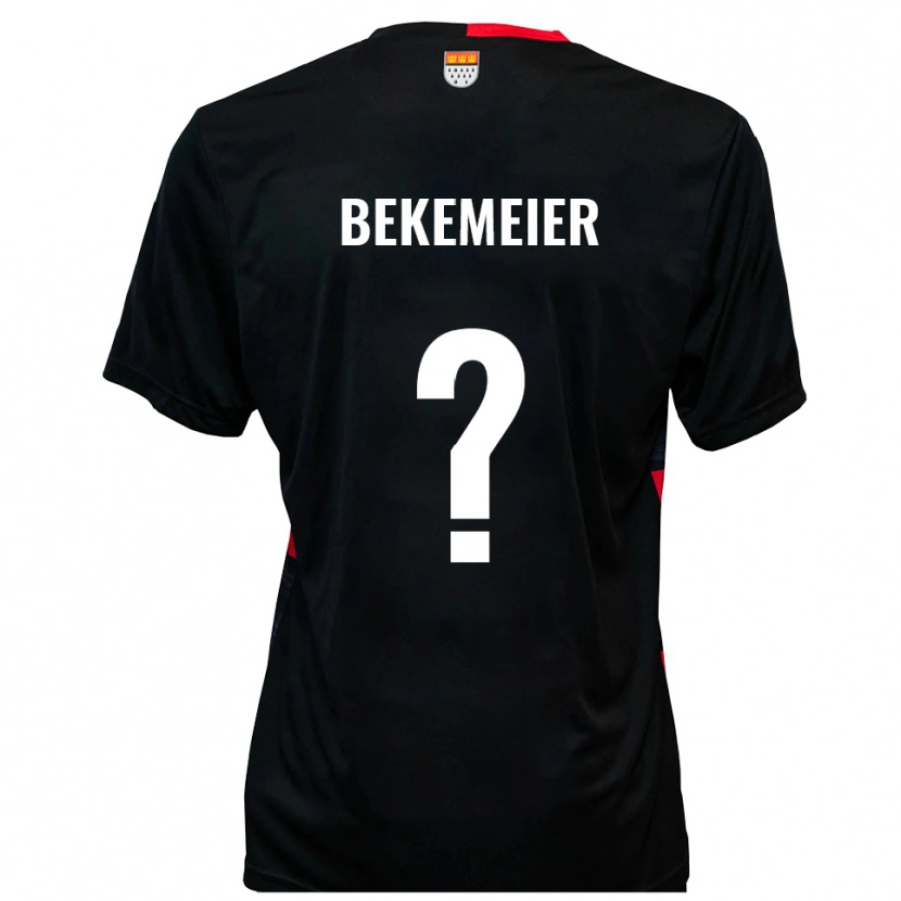 Danxen Mujer Camiseta Carolin Bekemeier #0 Negro Rojo 1ª Equipación 2025/26 La Camisa México