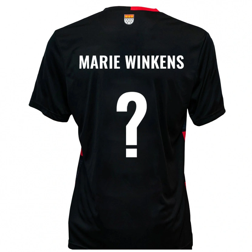 Danxen Mujer Camiseta Joelina Marie Winkens #0 Negro Rojo 1ª Equipación 2025/26 La Camisa México
