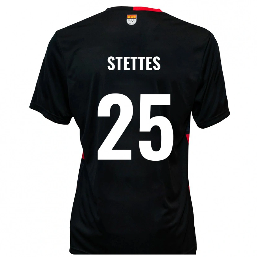 Danxen Mujer Camiseta Severin Stettes #25 Negro Rojo 1ª Equipación 2025/26 La Camisa México