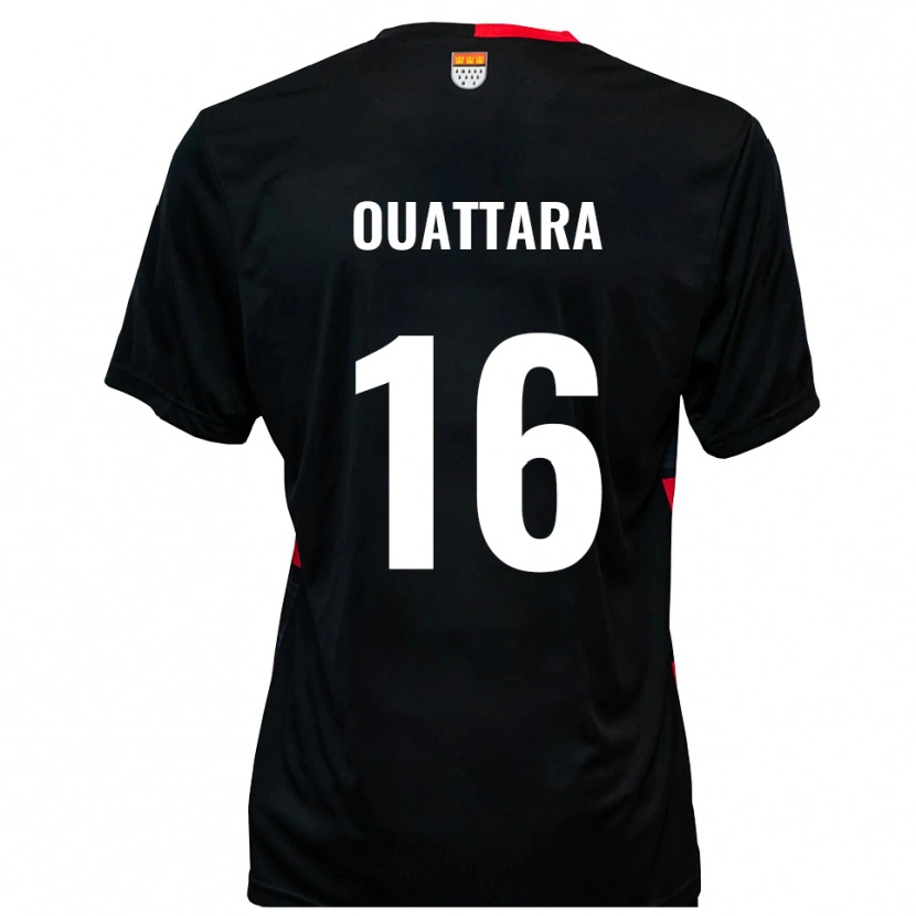 Danxen Mujer Camiseta Kiyali Ouattara #16 Negro Rojo 1ª Equipación 2025/26 La Camisa México